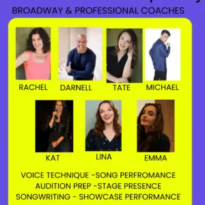 10-pack of Private 1-on-1 Voice Lessons (In-Person) - Choose Coach