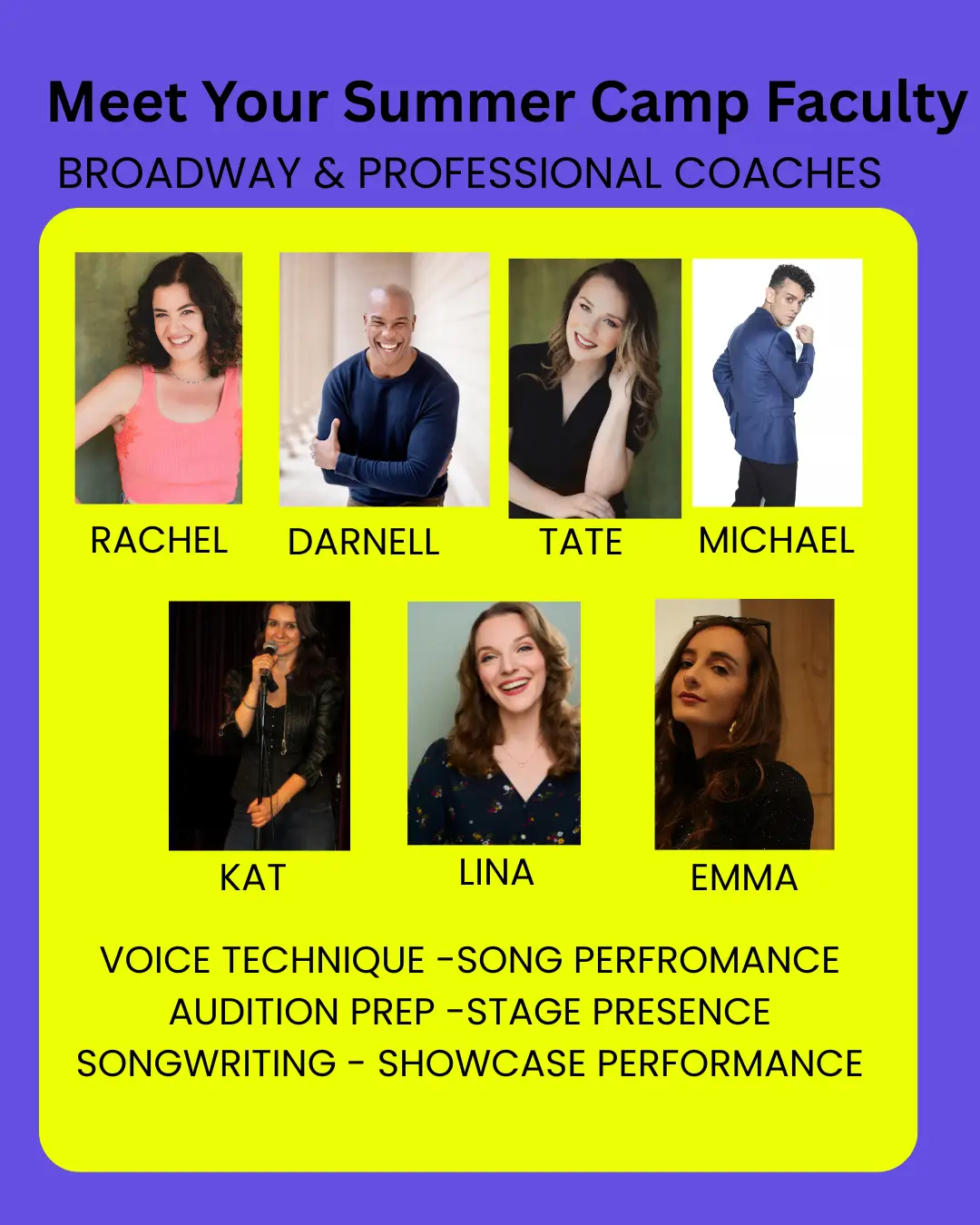 10-pack of Private 1-on-1 Voice Lessons (In-Person) - Choose Coach